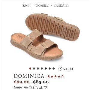 Born Beige Swede Sandals